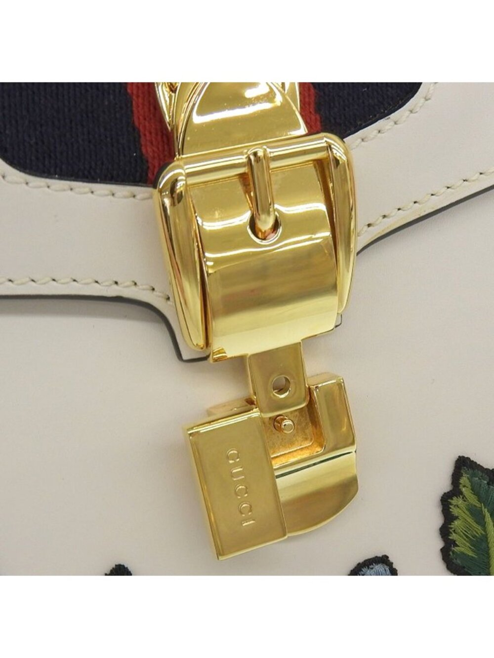 Gucci Sylvie Rose Applique Shoulder Bag - Picture 6 of 8